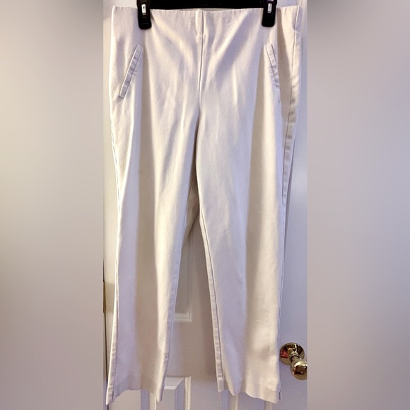 Chico’s Pants Trousers cream ivory tapered stretch, 2 Short (US 12 or L) casual - Picture 3 of 4